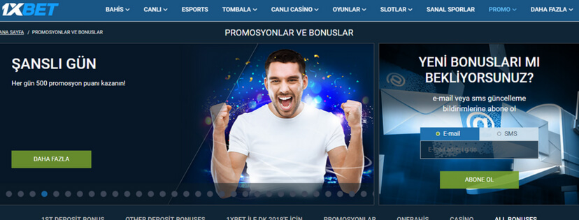 1xbet casino bonusları